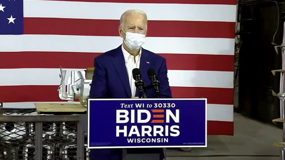 Democratic presidential candidate Joe Biden campaigns in Manitowoc