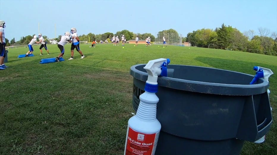 Brookfield Central High School football practice