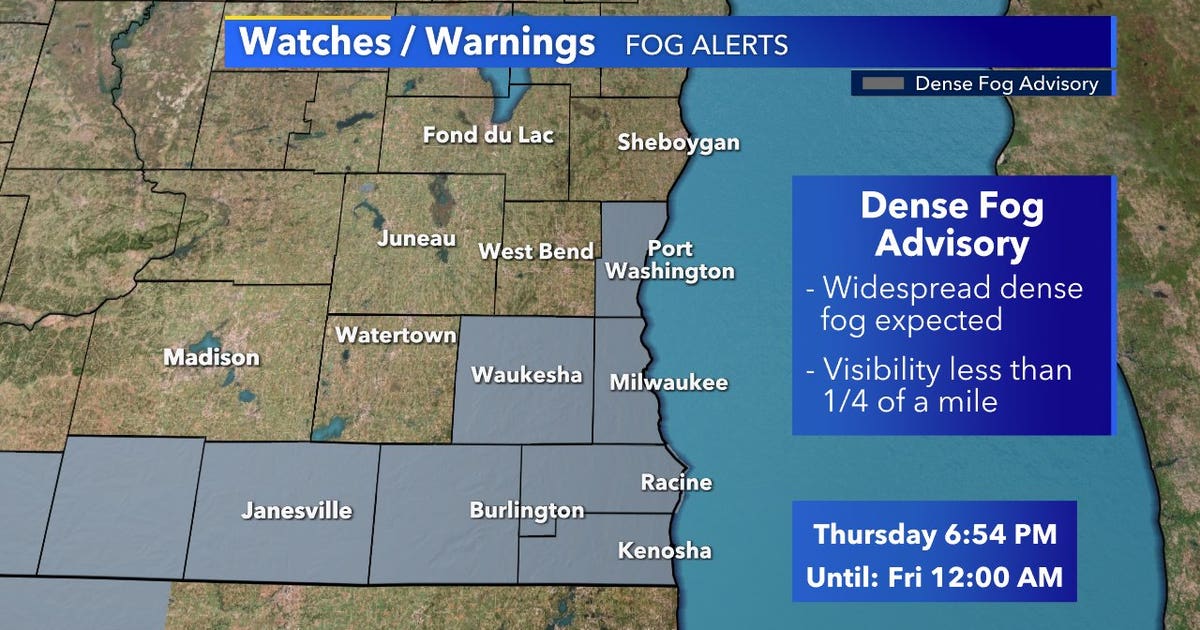 Dense Fog Advisory issued for parts of SE Wisconsin | FOX6 Milwaukee