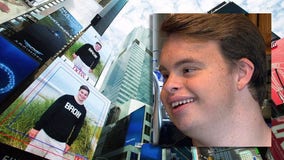 Hartland teen's charitable effort lands him on Times Square screen