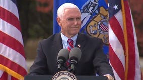 VP Mike Pence campaigns at Weldall Manufacturing in Waukesha