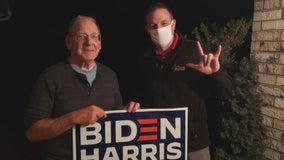 President Trump supporter replaces neighbor's stolen Biden sign