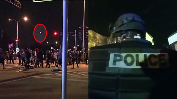 Wauwatosa PD releases footage, says bottles thrown at officers