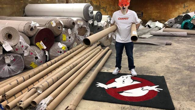 NJ flooring company offers free carpet tubes for making Halloween candy chutes, quickly runs out