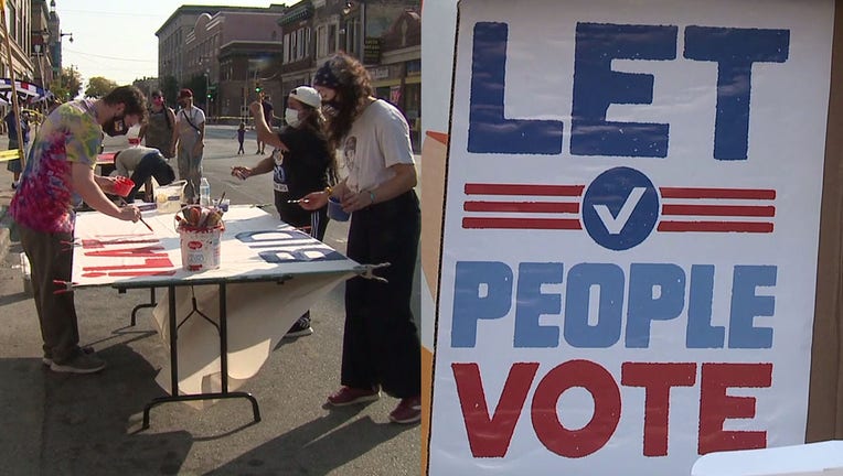 Voces de la Frontera holds a voter registration block party on Milwaukee's south side