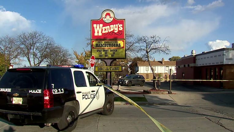 Police at the scene of a triple shooting near 62nd and Capitol in Milwaukee