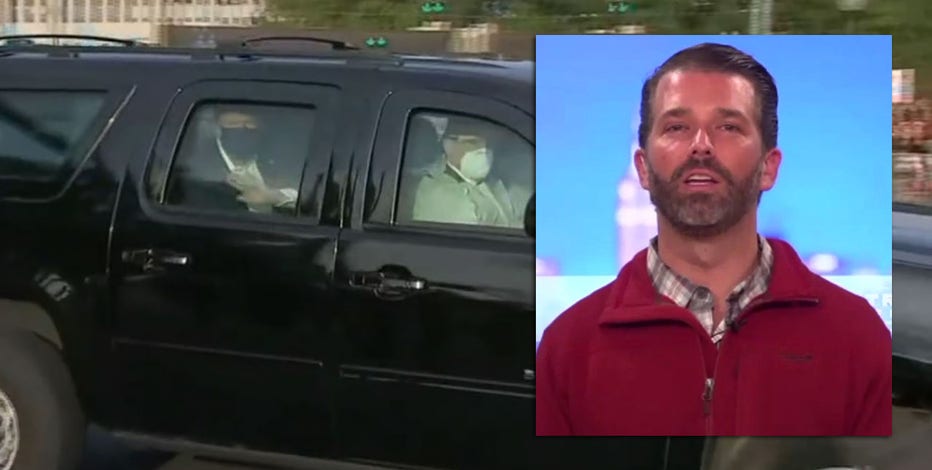 Donald Trump Jr. defends president's drive outside Walter Reed