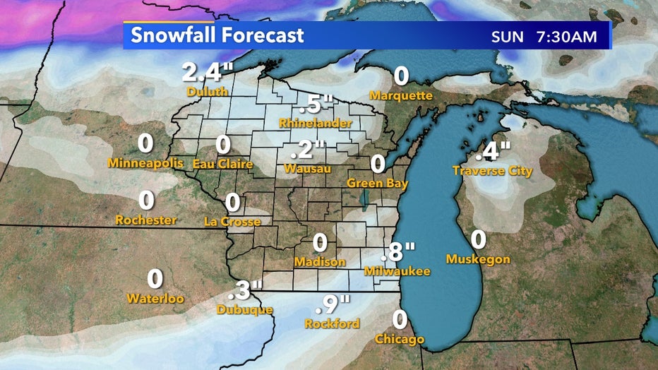 First chance of snow this season in SE Wisconsin arrives Sunday, Oct. 18