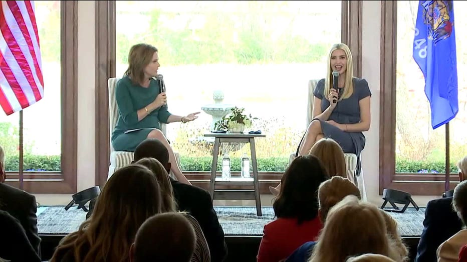 Ivanka Trump campaigns at the Polish Community Center in Franklin, Wis.