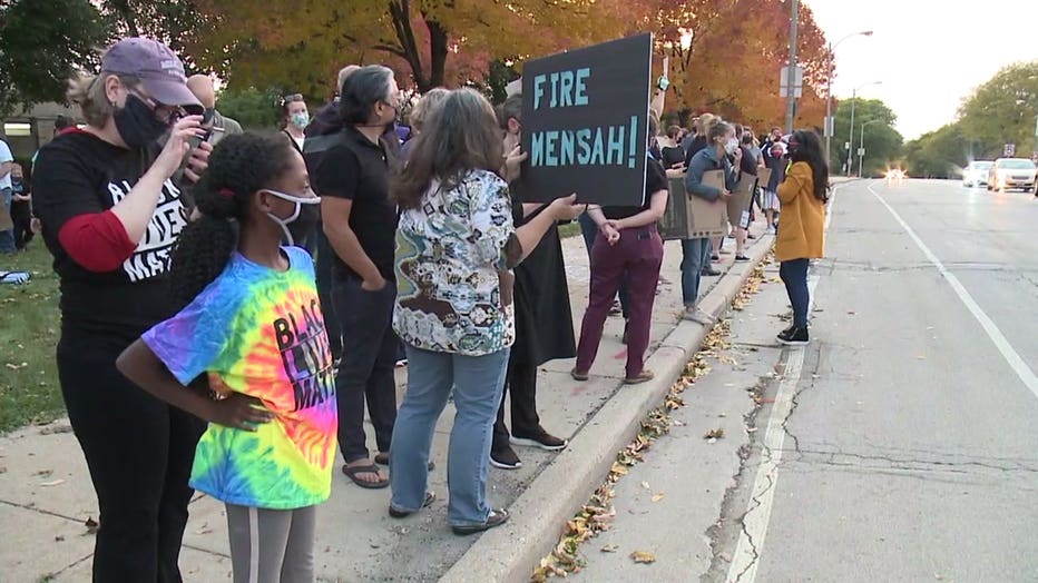 Protests in Wauwatosa after the decision not to charge Officer Joseph Mensah in the death of Alvin Cole