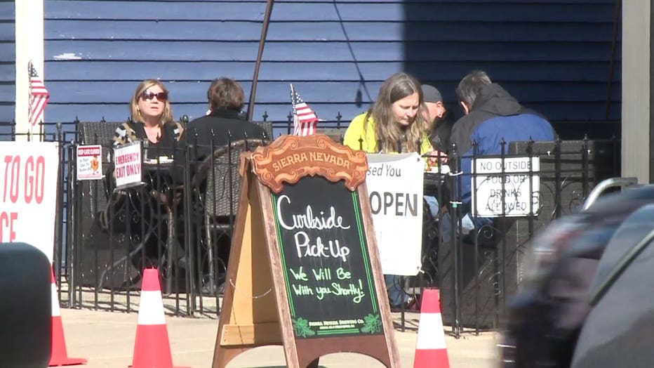 People in Cedarburg amid the COVID-19 pandemic