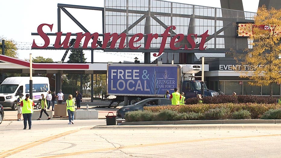 Donation drive-up at Henry Maier Festival Park