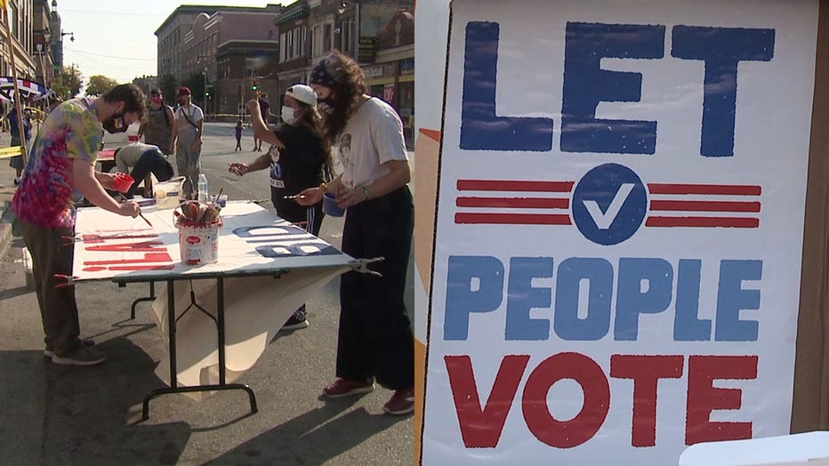 Voces de la Frontera holds a voter registration block party on Milwaukee's south side