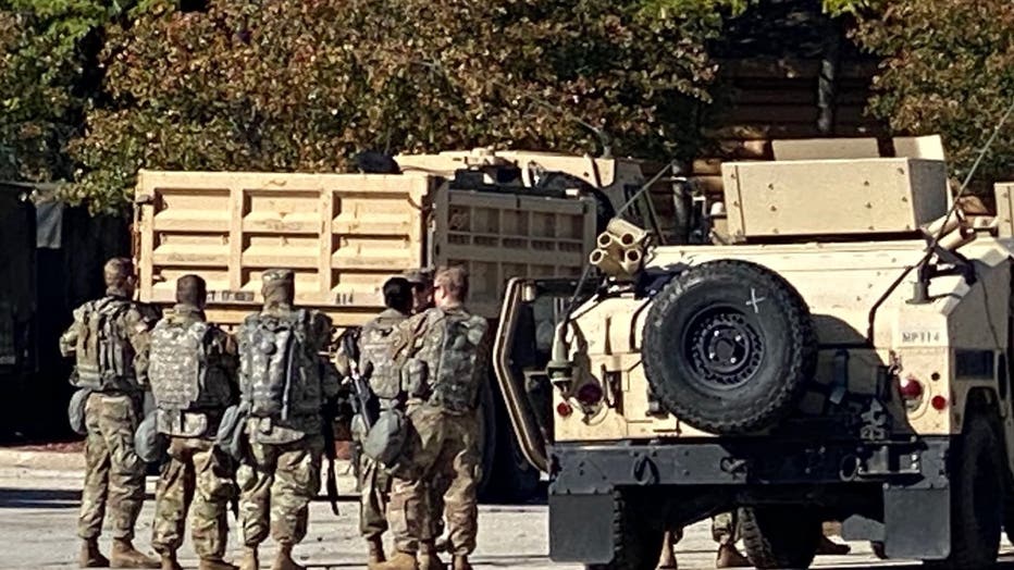 Wisconsin National Guard at State Fair Park ahead of Alvin Cole/Joseph Mensah decision