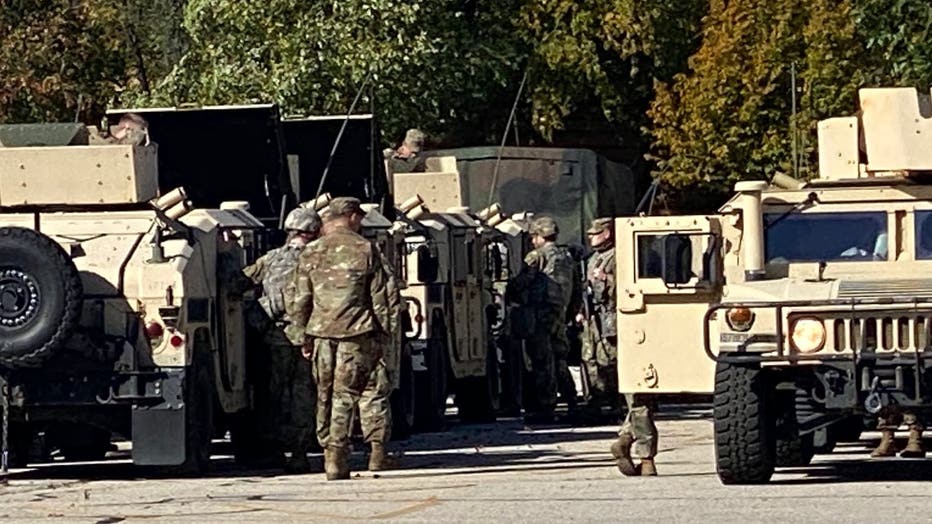 Wisconsin National Guard at State Fair Park ahead of Alvin Cole/Joseph Mensah decision