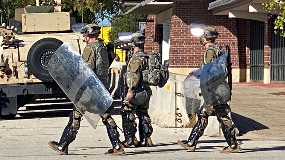 Wisconsin National Guard at State Fair Park ahead of Alvin Cole/Joseph Mensah decision