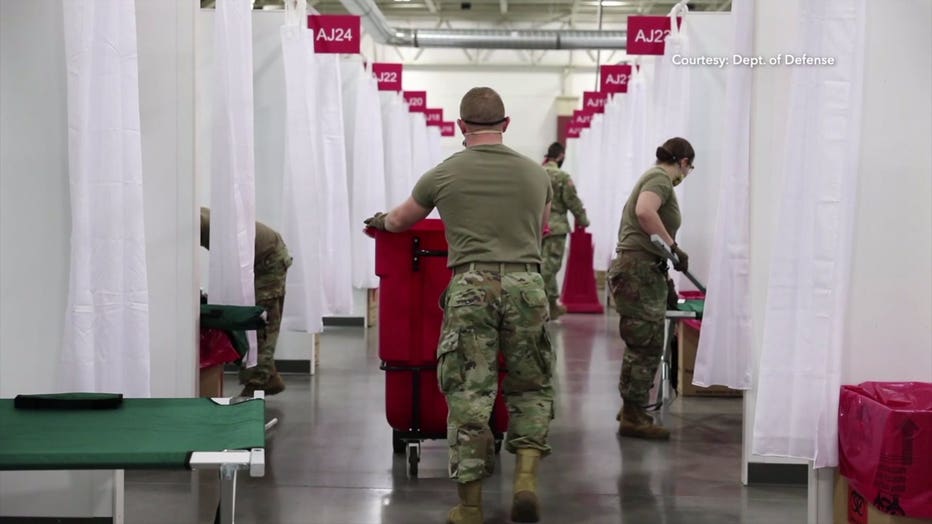 Alternate care facility at Wisconsin State Fair Expo Center for treating COVID-19 patients