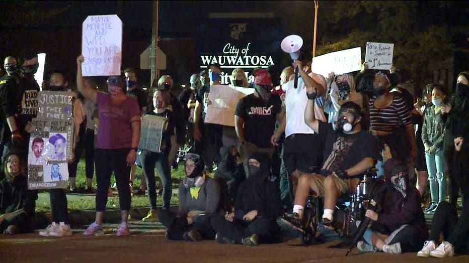 Protests form in Wauwatosa for a third night after the decision not to charge Officer Joseph Mensah in the death of Alvin Cole