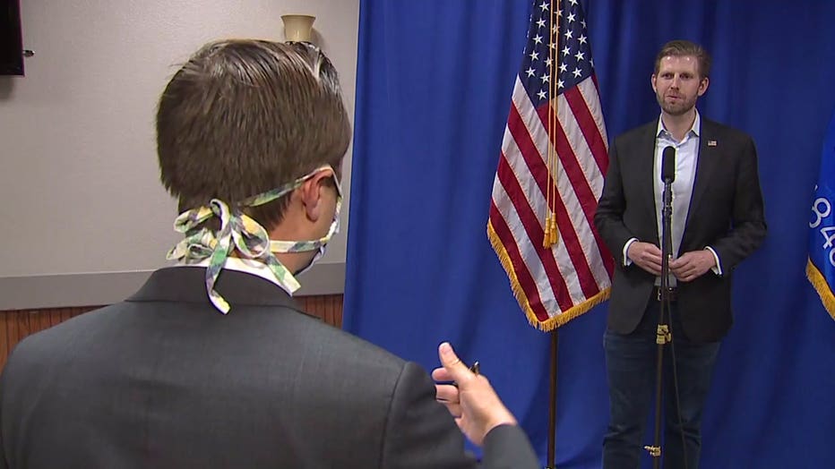 Eric Trump campaigned in Menomonee Falls
