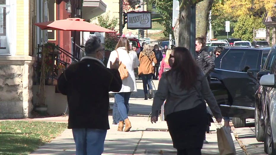 People in Cedarburg amid the COVID-19 pandemic