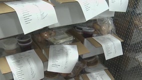 Thanksgiving meal kits distributed at Fiserv Forum