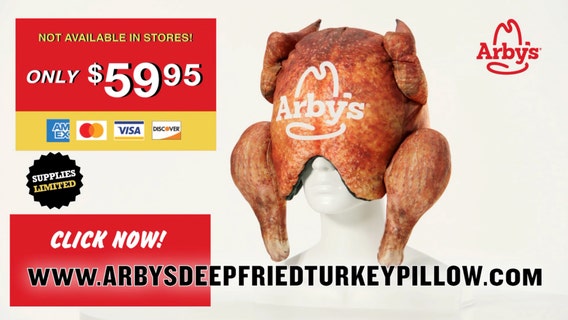Arby's debuts Deep-Fried Turkey Pillow designed to be worn over your whole head, for some reason