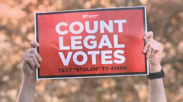 Group rallies in Madison, concerned about alleged voter fraud