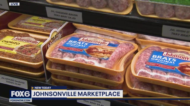 Several Wisconsin-based foods are showcased at Johnsonville Marketplace