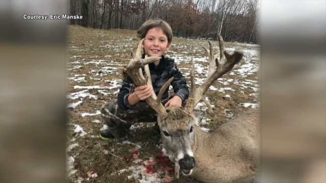 7-year-old boy bags 21-point buck in Oconto County