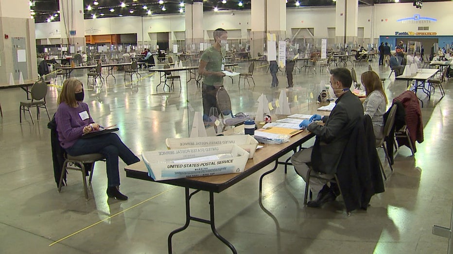 Milwaukee County presidential election recount at the Wisconsin Center