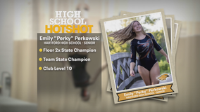 Hartford High School state champion gymnast does it all