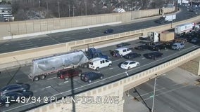 Northbound I-43/94 blocked at Mitchell Interchange due to crash