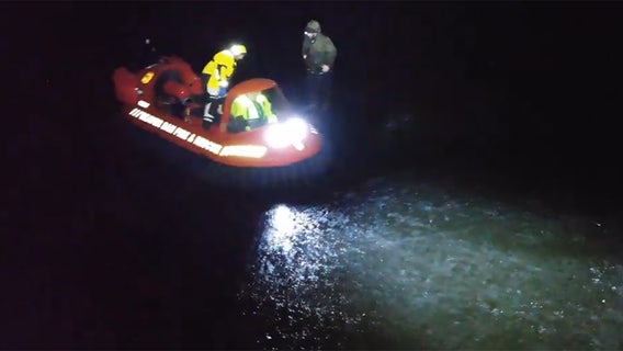 Man falls through ice on Beaver Dam Lake, rescued by firefighters