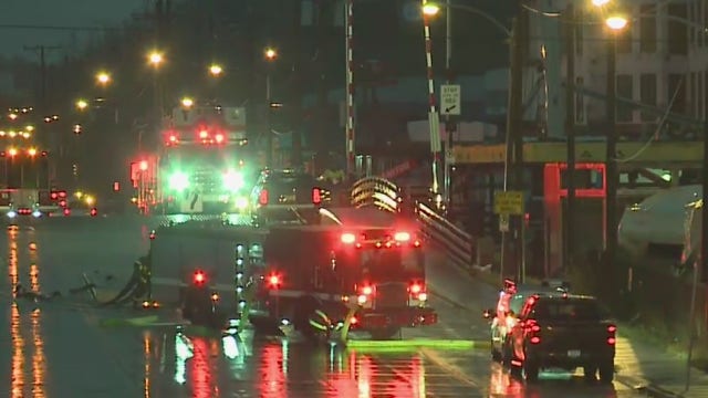 Fire, possible explosion at construction site near 1st and Becher