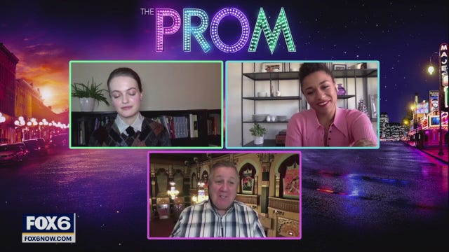Gino talks with stars of the film 'The Prom'