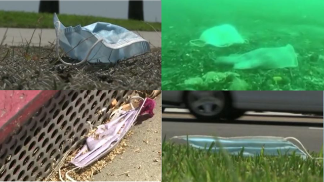 Could you catch COVID-19 from a mask on the ground?