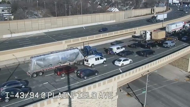 Northbound I-43/94 blocked at Mitchell Interchange due to crash