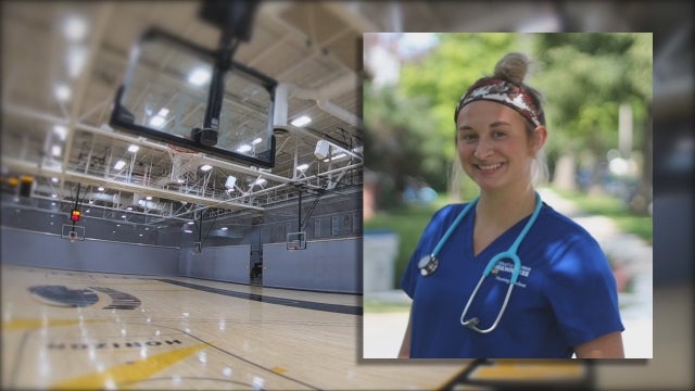 Amid COVID-19 pandemic, UWM basketball player interns at hospital