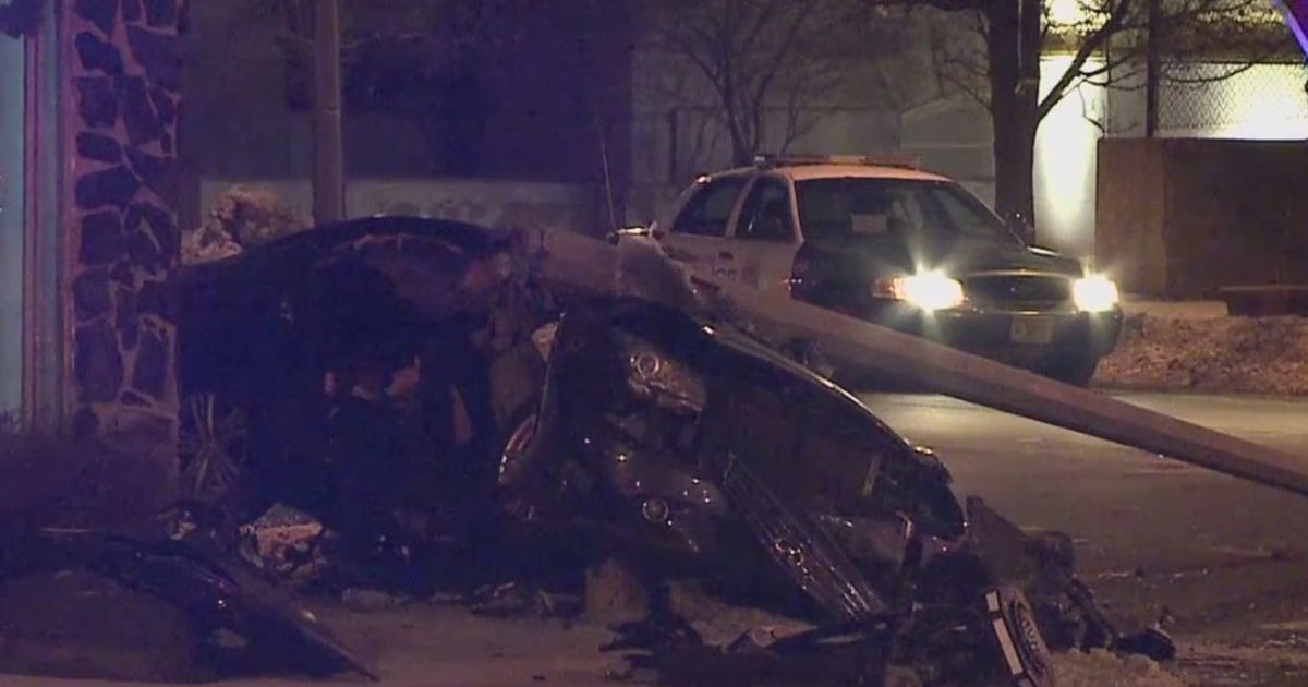 Driver crashes into utility pole while fleeing from police, 3 in ...