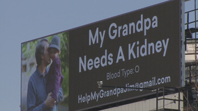 'Grandpa needs a kidney:' River Hills man hopes I-43 sign stands out