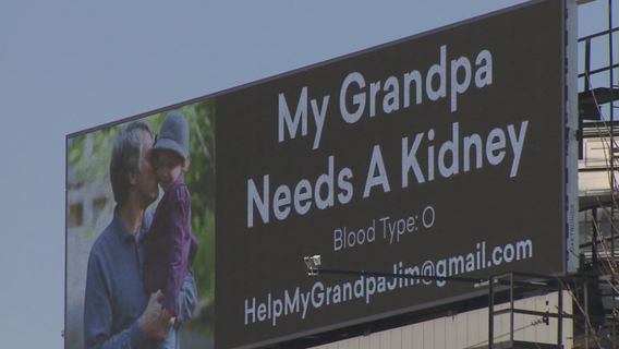 'Grandpa needs a kidney:' River Hills man hopes I-43 sign stands out