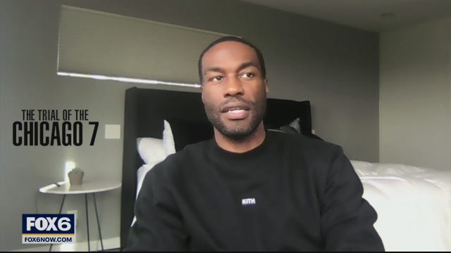 Gino talks with actor who plays Bobby Seal in 'The Trial of the Chicago 7'