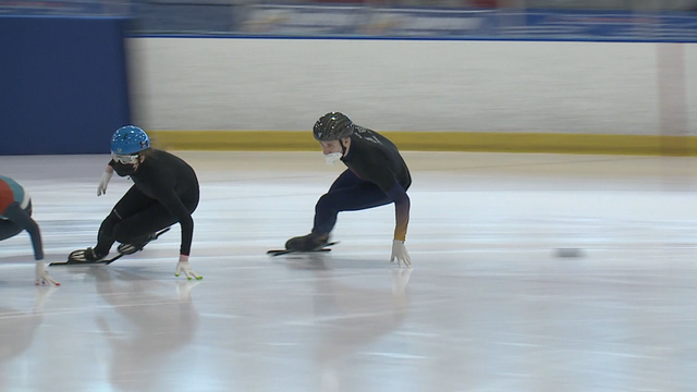 Short track speedskater understands sacrifice on ice, at home