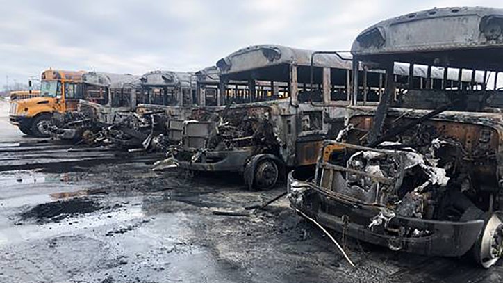 6 Burlington Area School District school buses heavily damaged by fire - Vimarsana News