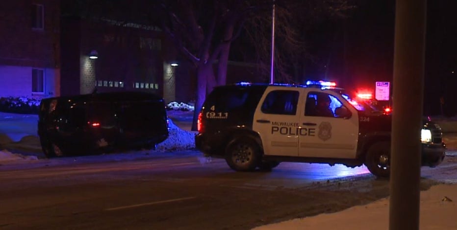 Police: MPD squad car struck while on scene of rollover crash