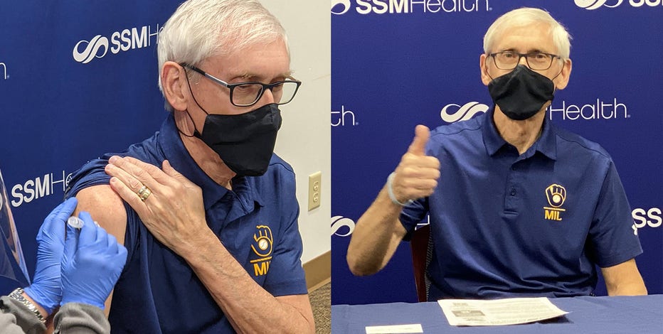 Gov. Evers receives coronavirus vaccine: 'It feels good'