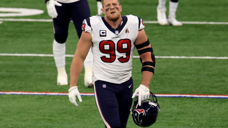 J.J. Watt #99 Houston Texans enters the field