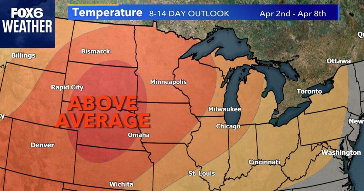 High temps for start of April favored to be above average for most of ...
