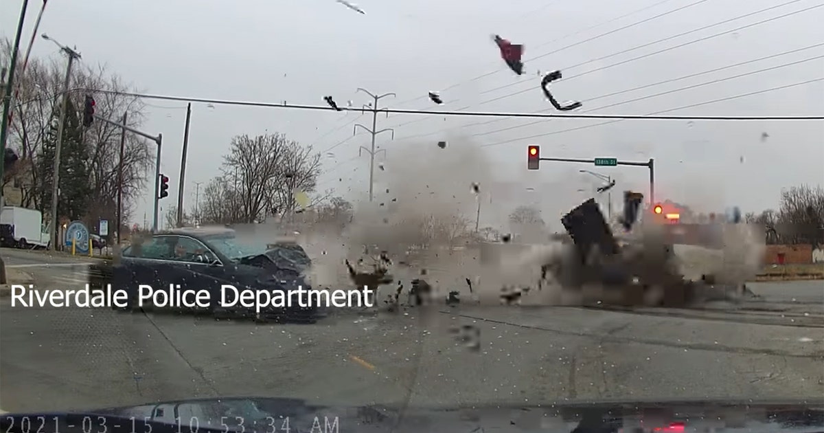 Captured on dashcam: Police squad struck by speeding driver | FOX6 ...