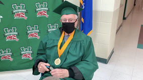 WWII vet gets surprise high school graduation 77 years later